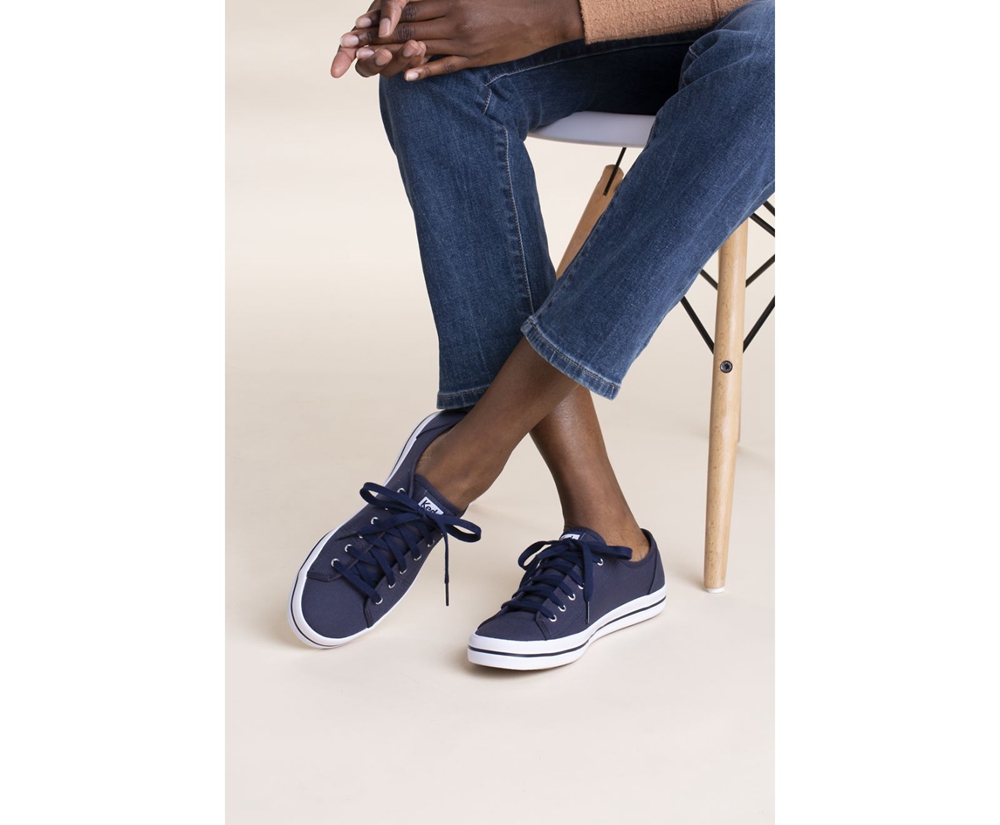 Keds Womens Sneakers Navy - Washable Kickstart - 537CJFIMT